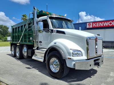 Kenworth T880 Tri Axle Dump Truck - Cummins 470HP, 6 Speed Allison Rds Automatic, 16' Dump