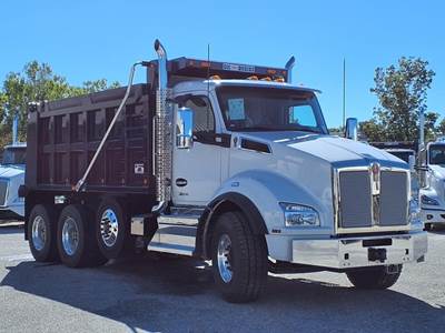 Kenworth T880 Tri Axle Dump Truck - Paccar 485HP, 6 Speed Allison Rds Automatic, 16' Dump