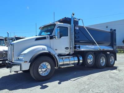 Kenworth T880 Tri Axle Dump Truck - Paccar 485HP, 6 Speed Allison Rds Automatic, 16' Dump