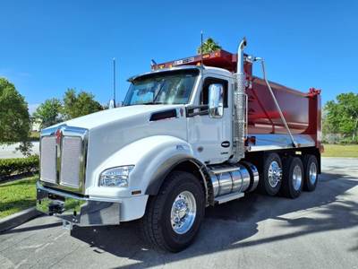 Kenworth T880 Tri Axle Dump Truck - Cummins 470HP, 6 Speed Allison Rds Automatic, 16' Dump