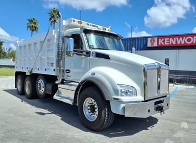 Kenworth T880 Tri Axle Dump Truck - Paccar 485HP, 6 Speed Allison Rds Automatic, 16' Dump