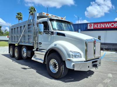 Kenworth T880 Tri Axle Dump Truck - Paccar 485HP, 6 Speed Allison Rds Automatic, 16' Dump
