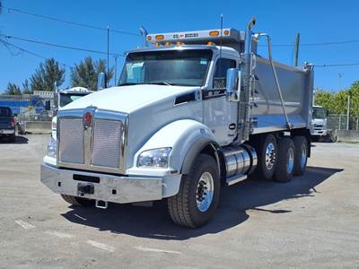 Kenworth T880 Tri Axle Dump Truck - Paccar 485HP, 6 Speed Allison Rds Automatic, 16' Dump