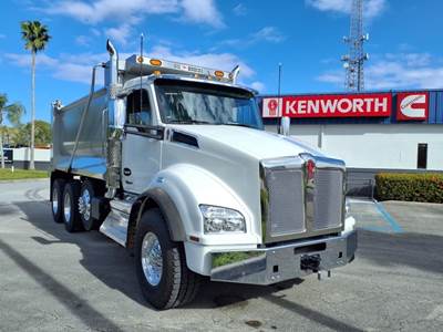 Kenworth T880 Tri Axle Dump Truck - Paccar 485HP, 6 Speed Allison Rds Automatic, 16' Dump