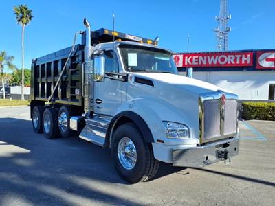 Kenworth T880 Tri Axle Dump Truck - Cummins 470HP, 6 Speed Allison Rds Automatic, 16' Dump