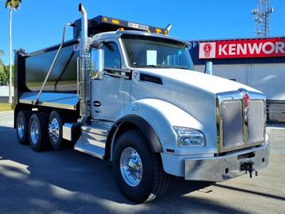 Kenworth T880 Tri Axle Dump Truck - Cummins 470HP, 6 Speed Allison Rds Automatic, 16' Dump