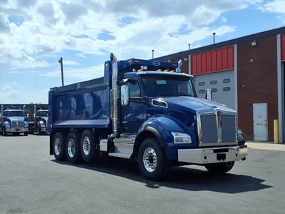 Kenworth T880 Tri Axle Dump Truck - Cummins 525HP, 6 Speed Allison Rds Automatic, 17' Dump