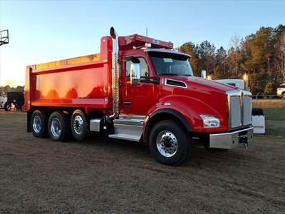 Kenworth T880 Tri Axle Dump Truck - Cummins 525HP, 6 Speed Allison Rds Automatic, 17' Dump