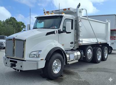 Kenworth T880 Tri Axle Dump Truck - Paccar 485HP, 6 Speed Allison Rds Automatic, 16' Dump