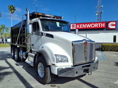 Kenworth T880 Tri Axle Dump Truck - Cummins 470HP, 6 Speed Allison Rds Automatic, 16' Dump