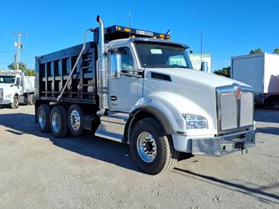 Kenworth T880 Tri Axle Dump Truck - Cummins 470HP, 6 Speed Allison Rds Automatic, 16' Dump