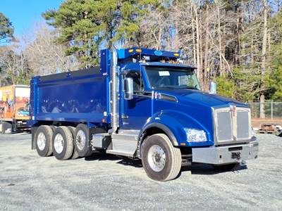 Kenworth T880 Tri Axle Dump Truck - Cummins 525HP, 6 Speed Allison Rds Automatic, 17' Dump