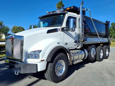 Kenworth T880 Tri Axle Dump Truck - Cummins 500HP, 6 Speed Allison Rds Automatic, 16' Dump