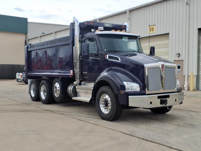 Kenworth T880 Tri Axle Dump Truck - Paccar 510HP, 6 Speed Allison Rds Automatic, 17' Dump