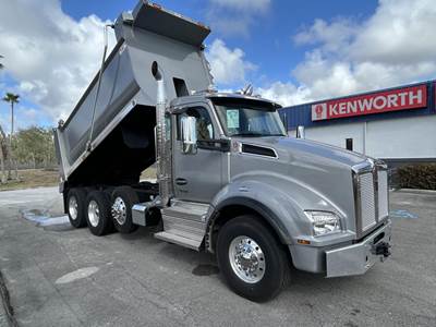 Kenworth T880 Tri Axle Dump Truck - Cummins 500HP, 6 Speed Allison Rds Automatic, 16' Dump
