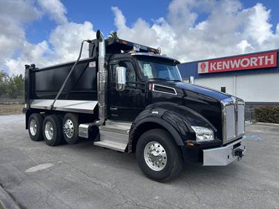 Kenworth T880 Tri Axle Dump Truck - Cummins 500HP, 6 Speed Allison Rds Automatic, 16' Dump