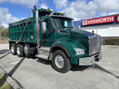 Kenworth T880 Tri Axle Dump Truck - Paccar 510HP, 6 Speed Allison Rds Automatic, 16' Dump