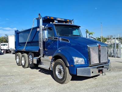 Kenworth T880 Tri Axle Dump Truck - Cummins 500HP, 6 Speed Allison Rds Automatic, 16' Dump
