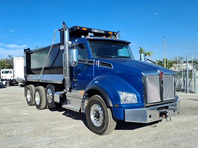 Kenworth T880 Tri Axle Dump Truck - Paccar 510HP, 6 Speed Allison Rds Automatic, 16' Dump