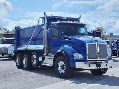 Kenworth T880 Tri Axle Dump Truck - Paccar 510HP, 6 Speed Allison Rds Automatic, 16' Dump
