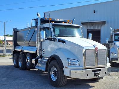 Kenworth T880 Tri Axle Dump Truck - Paccar 510HP, 6 Speed Allison Rds Automatic, 16' Dump