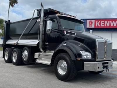 Kenworth T880 Tri Axle Dump Truck - Paccar 510HP, 6 Speed Allison Rds Automatic, 16' Dump