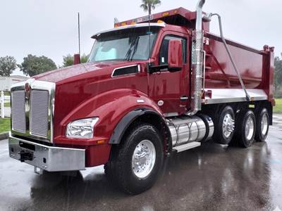 Kenworth T880 Tri Axle Dump Truck - Paccar 510HP, 6 Speed Allison Rds Automatic, 16' Dump