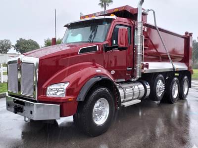 Kenworth T880 Tri Axle Dump Truck - Paccar 510HP, 6 Speed Allison Rds Automatic, 16' Dump