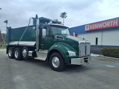 Kenworth T880 Tri Axle Dump Truck - Cummins 470HP, 6 Speed Allison Rds Automatic, 16' Dump