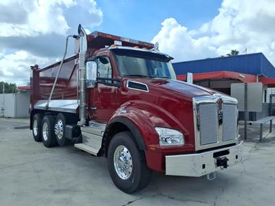 Kenworth T880 Tri Axle Dump Truck - Paccar 510HP, 6 Speed Allison Rds Automatic, 16' Dump