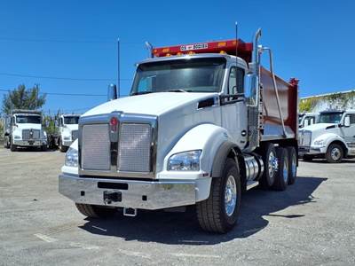 Kenworth T880 Tri Axle Dump Truck - Paccar 510HP, 6 Speed Allison Rds Automatic, 16' Dump