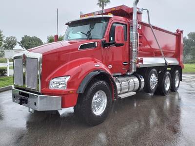 Kenworth T880 Tri Axle Dump Truck - Paccar 510HP, 6 Speed Allison Rds Automatic, 16' Dump