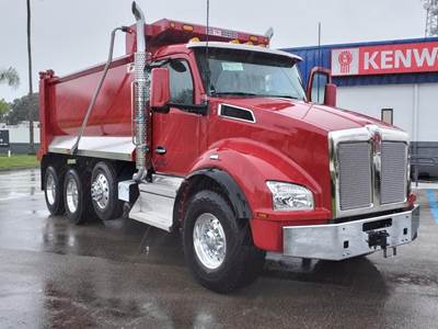Kenworth T880 Tri Axle Dump Truck - Paccar 510HP, 6 Speed Allison Rds Automatic, 16' Dump