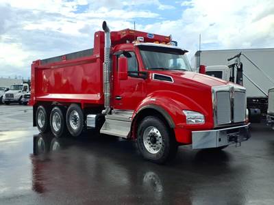 Kenworth T880 Tri Axle Dump Truck - Cummins 525HP, 6 Speed Allison Rds Automatic, 17' Dump