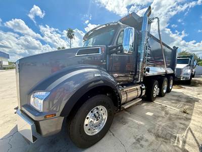 Kenworth T880 Tri Axle Dump Truck - Paccar 510HP, 6 Speed Allison Rds Automatic, 16' Dump