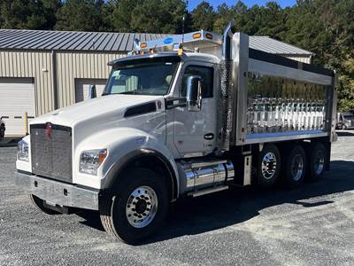 Kenworth T880S Tri Axle Dump Truck - Paccar 510HP, 6 Speed Allison Rds Automatic, 17' Dump