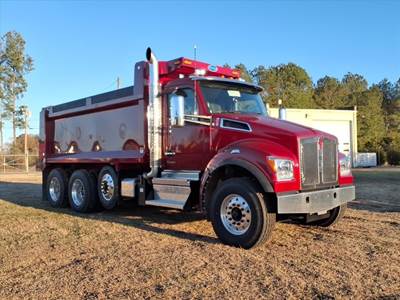 Kenworth T880S Tri Axle Dump Truck - Paccar 510HP, 6 Speed Allison Rds Automatic, 17' Dump