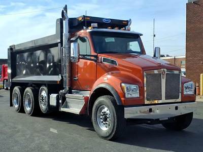 Kenworth T880S Tri Axle Dump Truck - Paccar 510HP, 6 Speed Allison Rds Automatic, 17' Dump