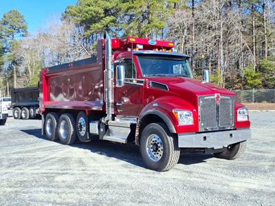 Kenworth T880S Tri Axle Dump Truck - Paccar 510HP, 6 Speed Allison Rds Automatic, 17' Dump