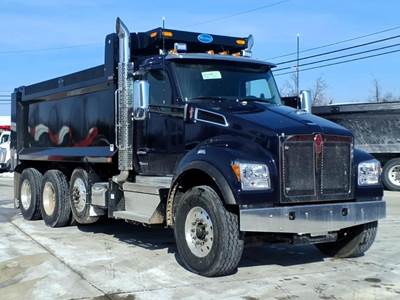 Kenworth T880S Tri Axle Dump Truck - Paccar 510HP, 6 Speed Allison Rds Automatic, 17' Dump