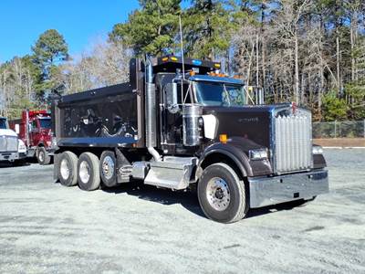 Kenworth W900 Tri Axle Dump Truck - Cummins 565HP, 6 Speed Allison Rds Automatic, 17' Dump