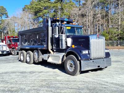 Kenworth W900 Tri Axle Dump Truck - Cummins 565HP, 6 Speed Allison Rds Automatic, 17' Dump