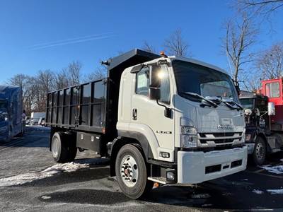 Isuzu FTR 16 ft Flatbed Dump Truck - 260HP, 6 Speed Allison Rds Automatic