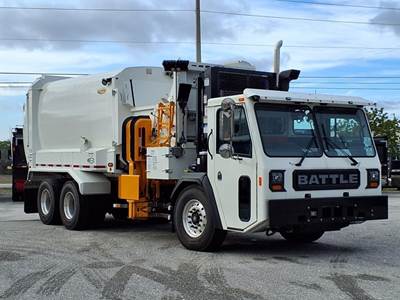 BATTLE MOTORS LETII Garbage Truck - Cummins, 350HP, 6 Speed Allison Rds Automatic