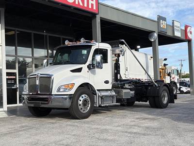 Kenworth T380 Single Axle Roll Off Truck - Paccar, 300HP, 6 Speed Allison Rds Automatic
