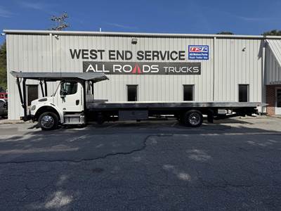 Freightliner M2 106 Single Axle Rollback Tow Truck - Cummins, 350HP, 6 Speed Allison Rds Automatic