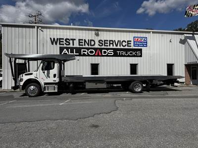 Freightliner M2 106 Single Axle Rollback Tow Truck - Cummins, 350HP, 6 Speed Allison Rds Automatic