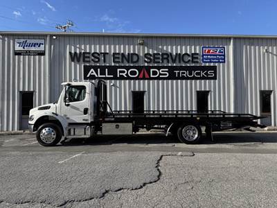 Freightliner M2 106 Single Axle Rollback Tow Truck - Cummins, 300HP, 6 Speed Allison Rds Automatic