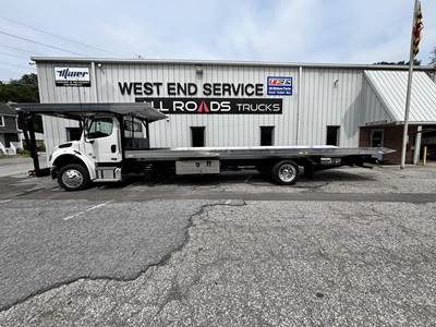 Freightliner M2 106 Single Axle Rollback Tow Truck - Cummins, 350HP, 6 Speed Allison Rds Automatic
