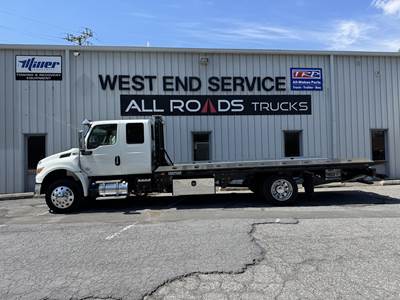 International MV Single Axle Rollback Tow Truck - Cummins, 300HP, 6 Speed Allison Rds Automatic